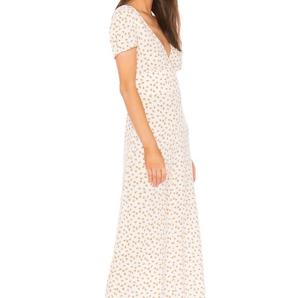 NWT Free People Mia jumpsuit white peach print - Picture 3 of 5